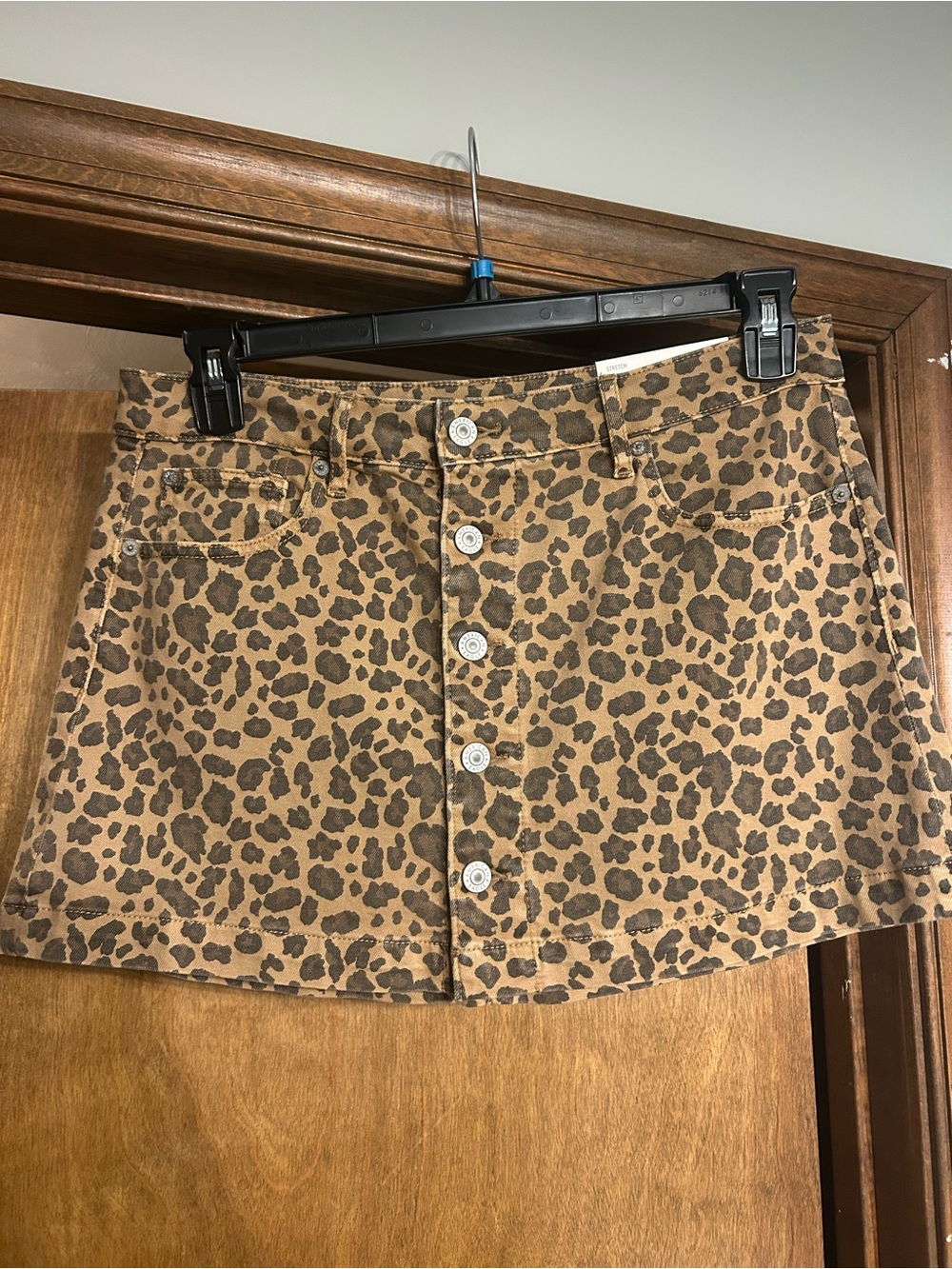 American Eagle Leopard Print Mini Skirt